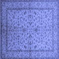 thumbnail image 1 of Ahgly Company Machine Washable Indoor Square Oriental Blue Traditional Area Rugs, 7' Square, 1 of 4