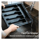 thumbnail image 4 of Organizador Bandeja Lab.G Extensible Cajon Cocina 8 Compartimentos Negro Plata, 4 of 5