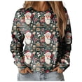 thumbnail image 3 of Futezty Women Christmas Sweatshirts 3D Digital Print Novelty Pullover Tops Funny Santa Xmas Tree Graphic Holiday Outfits, 3 of 7