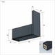 thumbnail image 2 of Toallero/albornoz para baño, baño, cocina, montaje en pared, acero inoxidable SUS 304, negro, 2 of 5