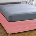 thumbnail image 2 of Marquess Cotton Blended Quilted Bed Skirt Queen Size Ruffle 14 inch Drop Pink Color, 2 of 7