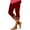 Wine, variant on SwiftWear Women's High-Waisted Lace Trim Capri Pants Yoga Leggings Slim Fit 7/8 Length Workout Pants S-2XL
