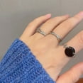 thumbnail image 2 of Womens Geometric Rings Set Alloy Index Finger Rings European American Temperament Personality Rings Cold Rings for, 2 of 4