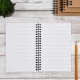 thumbnail image 4 of 4-Pack Grid Graph Spiral Notebooks with Kraft Cover, Portable A7 Size for Traveler & Students, 5x7, 4 of 4