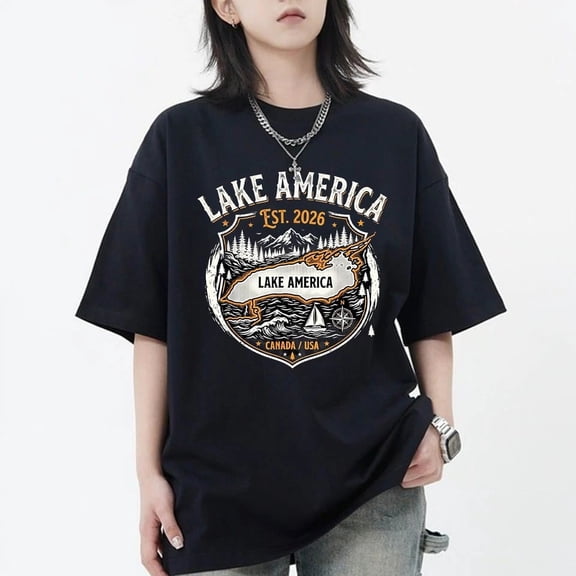 Lake America Est 2026 Vintage Sunset Ontario T-Shirt