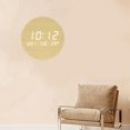 thumbnail image 3 of 7.5" Digital Wall Clock 12/24H with Calendar & Temperature Adjustable Brightness Bamboo, 3 of 8