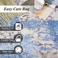 thumbnail image 2 of Cydiria Modern, Distressed Vintage Faux Wool Area Rug, 6' x 9', Blue, 2 of 8
