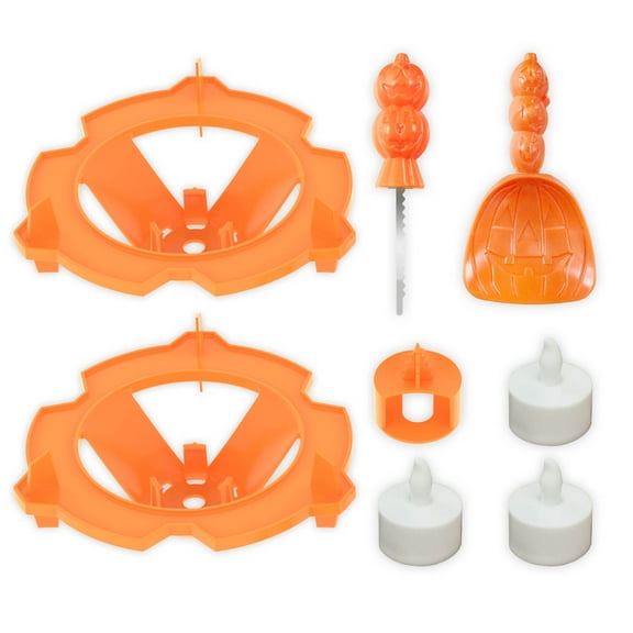 The Stack-O-Lantern Pumpkin Stacking Kit - Complete Carving and Pumpkin Light Outdoor/Indoor Display Set