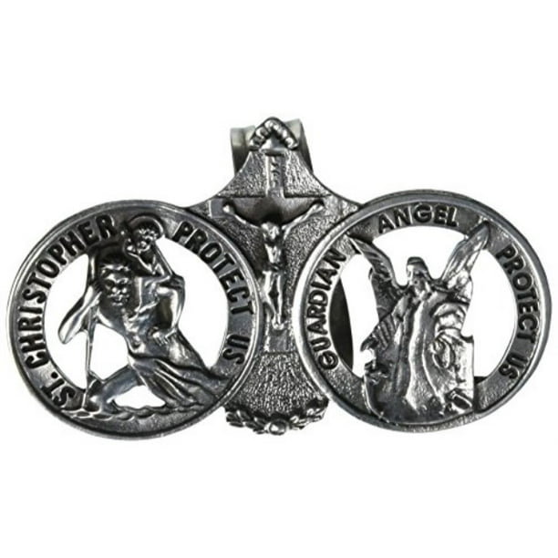 Cathedral Art Auto Visor Clip, St. Christopher/Guardian Angel Walmart