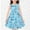 Blue, variant on YHAJDS Kid Girl Dress Sleeveless Round Neck Floral Print Summer Beach Sundress