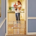 thumbnail image 3 of North States Easy Adjust & Lock Pressure Mount Wood Frame Quick-Fit Oval Mesh Baby or Pet Gate, 3 of 3