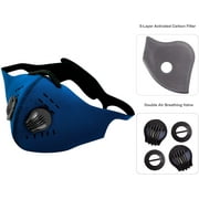 6 Colors Sports Adult Face Mask with 5 Filters, Adjustable Straps, Washable Reusable, For Outdoor Activities