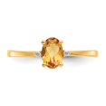 thumbnail image 5 of Primal Gold 14 Karat Yellow Gold Diamond and Citrine Birthstone Ring, 5 of 5