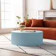 thumbnail image 6 of Kevinplus 35.43" Round Coffee Table, Matte Bule Wooden Large End Table for Living Room, Modern Luxury Side Tables Accent for Home Office, 6 of 11