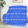 thumbnail image 2 of Abstract Blue Checkered Abstract Colored Stripes a Blue backgro See MoThrow Blanket for Couch Bed Soft Cute Fleece Fuzzy Spring Summer Throw Blankets Cozy Living Room Throw Blanket for Chair, 2 of 5