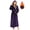 Purple, variant on AMITOFO Women's Hooded Plush Robe – Soft Warm Fleece Long Bathrobe, Cozy Spa Housecoat with Pockets