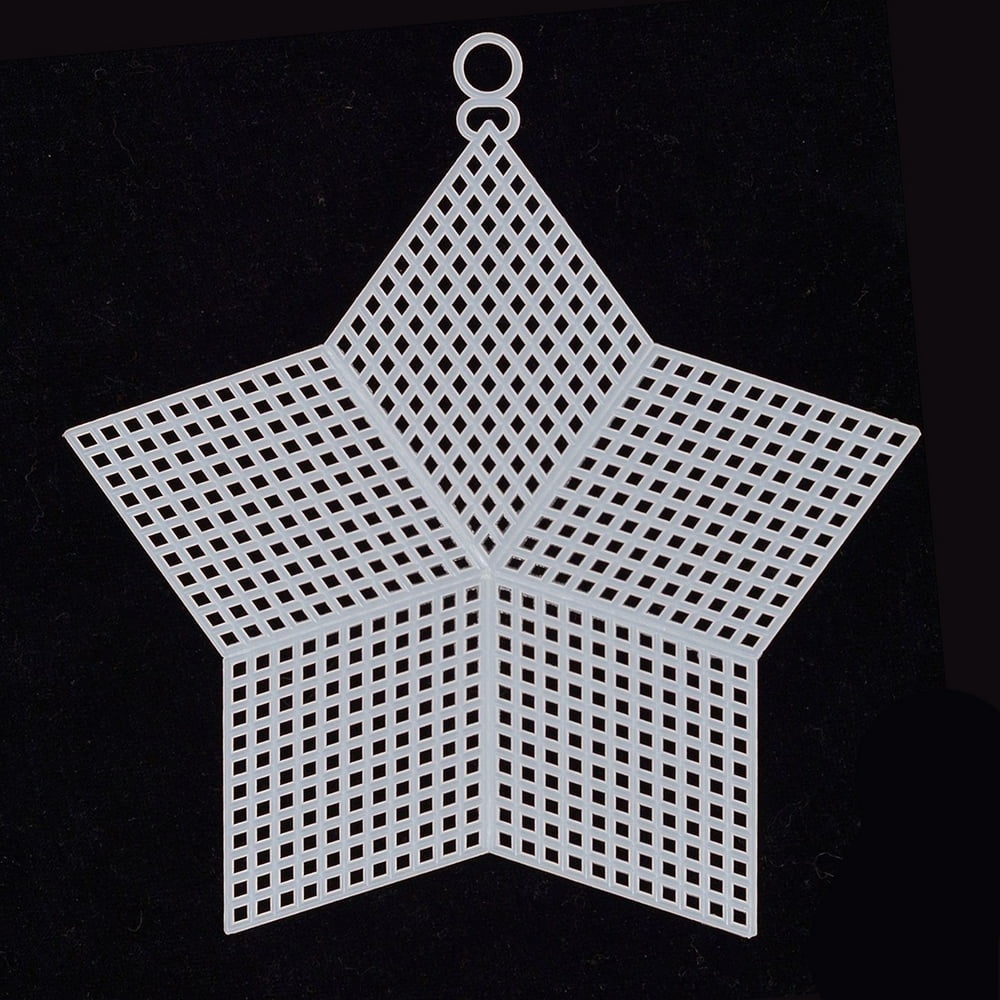 12PCS Needlepoint Canvas Star Shape Plastic Canvas Blank Canvas for DIY