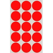 Royal Green Adhesive Dot Stickers Organizing Labels for Home,School and Office Suplies, Arts, and Crafts 30mm (1.25 inch), 25 Sheets, Neon Red - 375 Pack