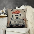 thumbnail image 2 of Halloween spooky bat pumpkin Linen toss pillowcase decoration pillowcase gifting preferred 24x24 inch cushion cover sofa pillowcase sofa bedroom living room car, 2 of 2