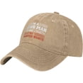 thumbnail image 2 of I'm A Grown Man I Do What My Daughter Wants hat Dad Father Retro Cotton Cap Navy, 2 of 8