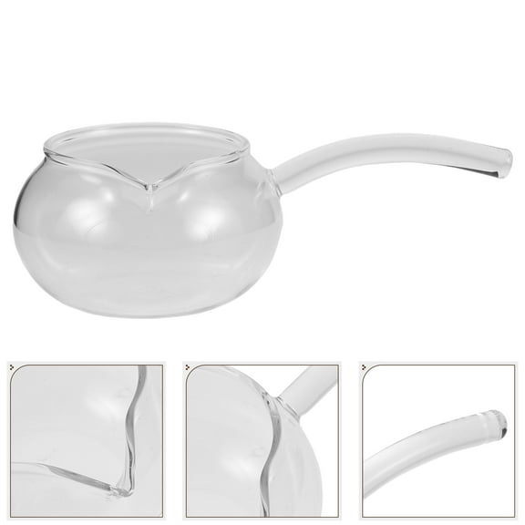 HEMOTON Creative Glass Teapot with Side Handle for Tea Ceremony and Home Use Heat Resistant and