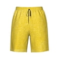 thumbnail image 6 of KLL Yellow Glitter Men's Casual Summer Beach Shorts Hawaiian Shorts with Pockets-X-Large, 6 of 6