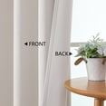 thumbnail image 4 of MKHILL Vela Natural Short Blackout Curtains 36 Inch Length 2 Panels, Thermal Insulated Rod Pocket Small Window Drapes for Kitchen Bathroom, Each 30"W x 36"L, 4 of 10