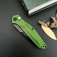 thumbnail image 2 of Folding Pocket Knife for Men and Women,3.15 Inch D2 Satin Blade, Green Aluminium Handle, Ideal for Utility EDC Knife, 2 of 6