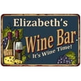 thumbnail image 1 of Elizabeth's Wine Bar Sign Green Rustic Decor 8 x 12 Matte Finish Metal 108120055008, 1 of 1