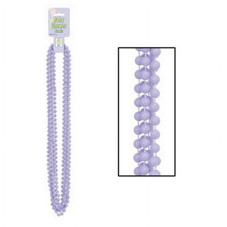 Beistle Baby Shower Beads Necklace 33" Lavender 50569-L