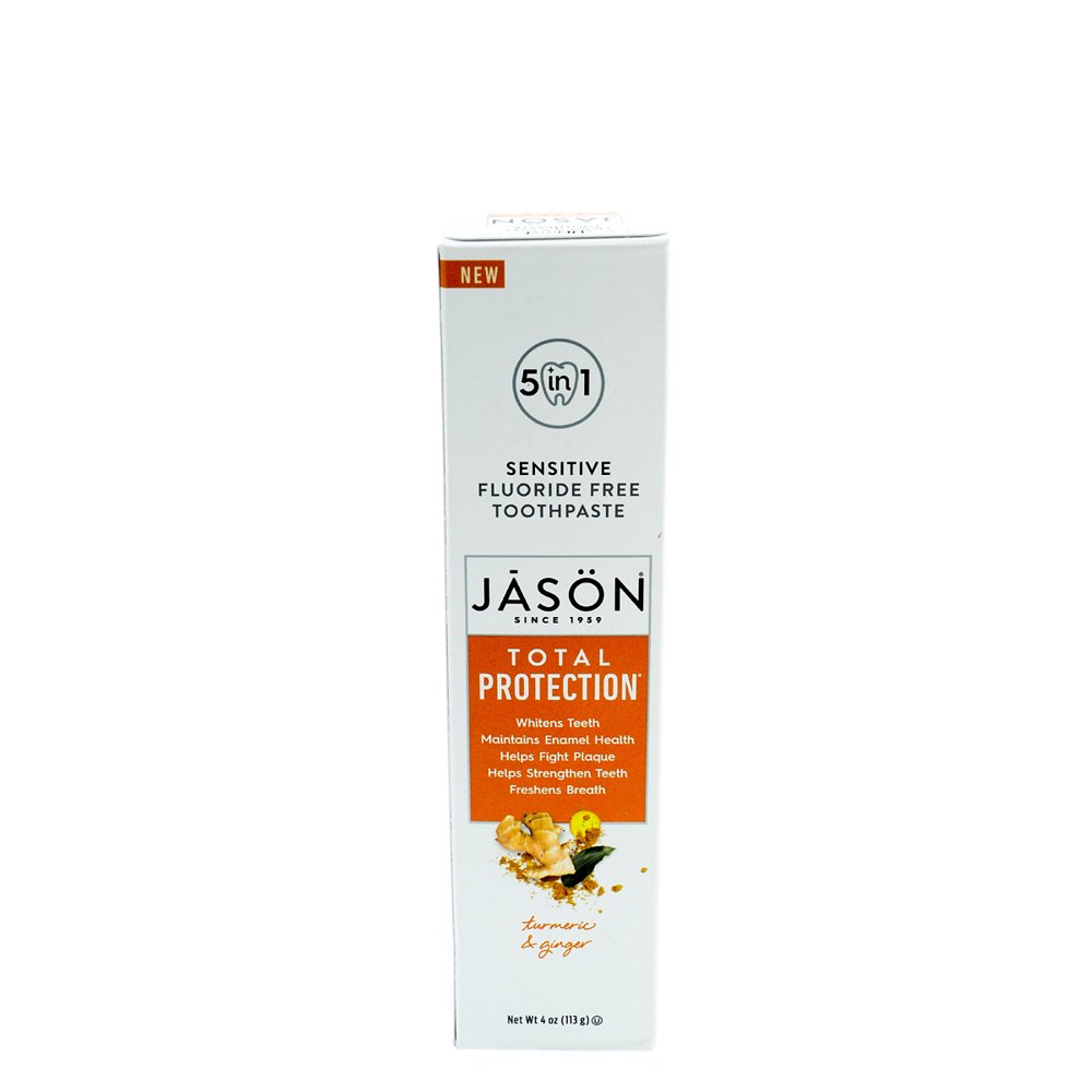 JasonTotal Protection Fluoride Free Toothpaste Turmeric & Ginger 4 oz