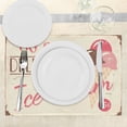 thumbnail image 3 of Ambesonne Ice Cream Place Mats Set of 4, Pop Art Logo, Standard Size, Pink Cream Umber, 3 of 6