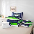 thumbnail image 4 of Erosebridal Rugby Bed in a Bag King size,Geometry Sport Bedding King Size,Football Gaming Decor,Reversible,Ultra Soft,7pcs, 4 of 5