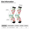 thumbnail image 2 of Disketp Flamingo Flower Unisex Crew Socks Lightweight Breathable Ventilation Ankle Socks, Mid-calf socks for Daily, 2 of 6