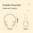 thumbnail image 4 of Audífonos Diadema Bluetooth Inalámbricos y Alámbricos con Micrófono Integrado Plegables Estéreo para Celular Tablet Laptop PC Oro, 4 of 8