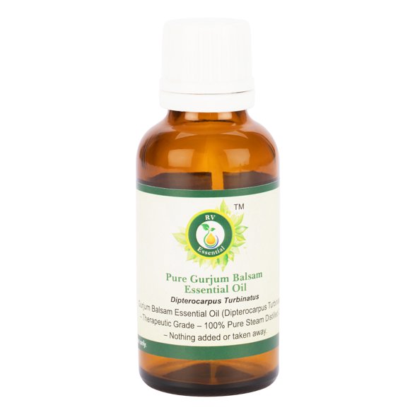 Gurjum Balsam Essential Oil Dipterocarpus Turbinatus Gurjum Balsam Oil Gurjun Balsam Oil Pure Natural Steam Distilled Therapeutic Grade 10ml 0.338oz By R V Essential