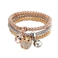 thumbnail image 3 of Xihbxyly Conjunto de Pulsera Tricolor, Dije Estilo Marinero Vintage, Diseño Elástico de Diamantes, Conchas y Borlas Naturales, Accesorio para Boda En La Playa, Regalo para Amigos, Material de Aleació, 3 of 5