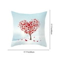 thumbnail image 3 of TanSiDing 1pcs Valentines Day Pillow Covers, Soft Flannel Heart Print Decorative Throw Pillowcases for Couch Sofa Bedroom Living Room Home Decor 45*45cm, 3 of 6