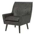 thumbnail image 3 of Valla Button Tufted Fabric Accent Chair, Gray, 3 of 5