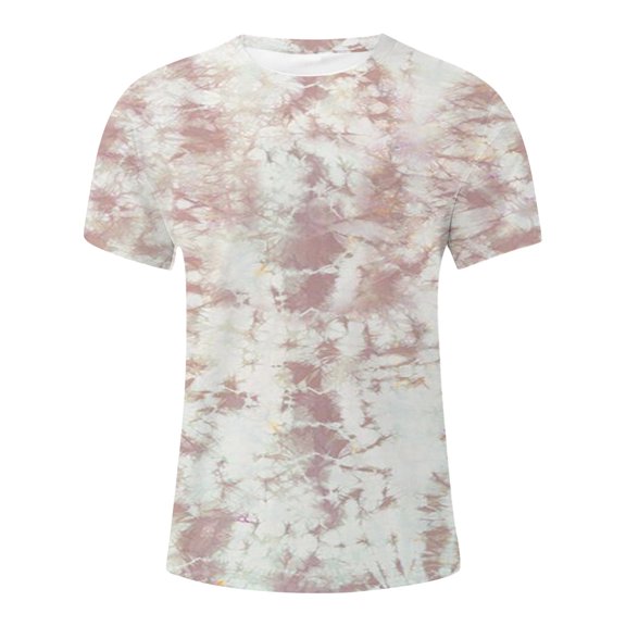 FUZHIQ Men's Cloud Tie Dye T-Shirt Loose Fit Short Sleeve Crew Neck Tee Summer Lightweight Soft Casual Tops Daily Vacation Streetwear Tees for Men,M