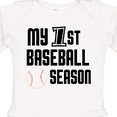 thumbnail image 4 of Inktastic my 1st baseball season Boys Long Sleeve Baby Bodysuit, 4 of 5