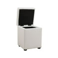 thumbnail image 6 of Leather Ottoman Foot Rest Bench Square Foot Stools&nbsp;Living Room Storage Ottoman&nbsp;for Bedroom and Dorm,Rectangular White, 6 of 6