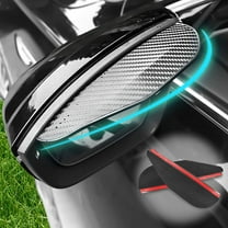 2PCS Universal Car Rear View Mirror Rain Cover, Carbon Fiber Car Side Mirror Rain Eyebrow, Sun Visor Eyebrow, Rain Visor Smoke Guard for Most Car, Truck and SUV