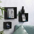 thumbnail image 3 of Melannco Black Square Shelves in Assorted Sizes, 3 Count, 3 of 8
