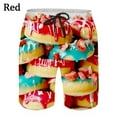 thumbnail image 1 of Unisex Summer Street Casual Fun Food Donuts 3d Shorts, 1 of 5