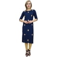 thumbnail image 5 of Bimba Women's Designer Blue Tunic Embroidered Kurta Kurti Ethnic Clothing-10, 5 of 5