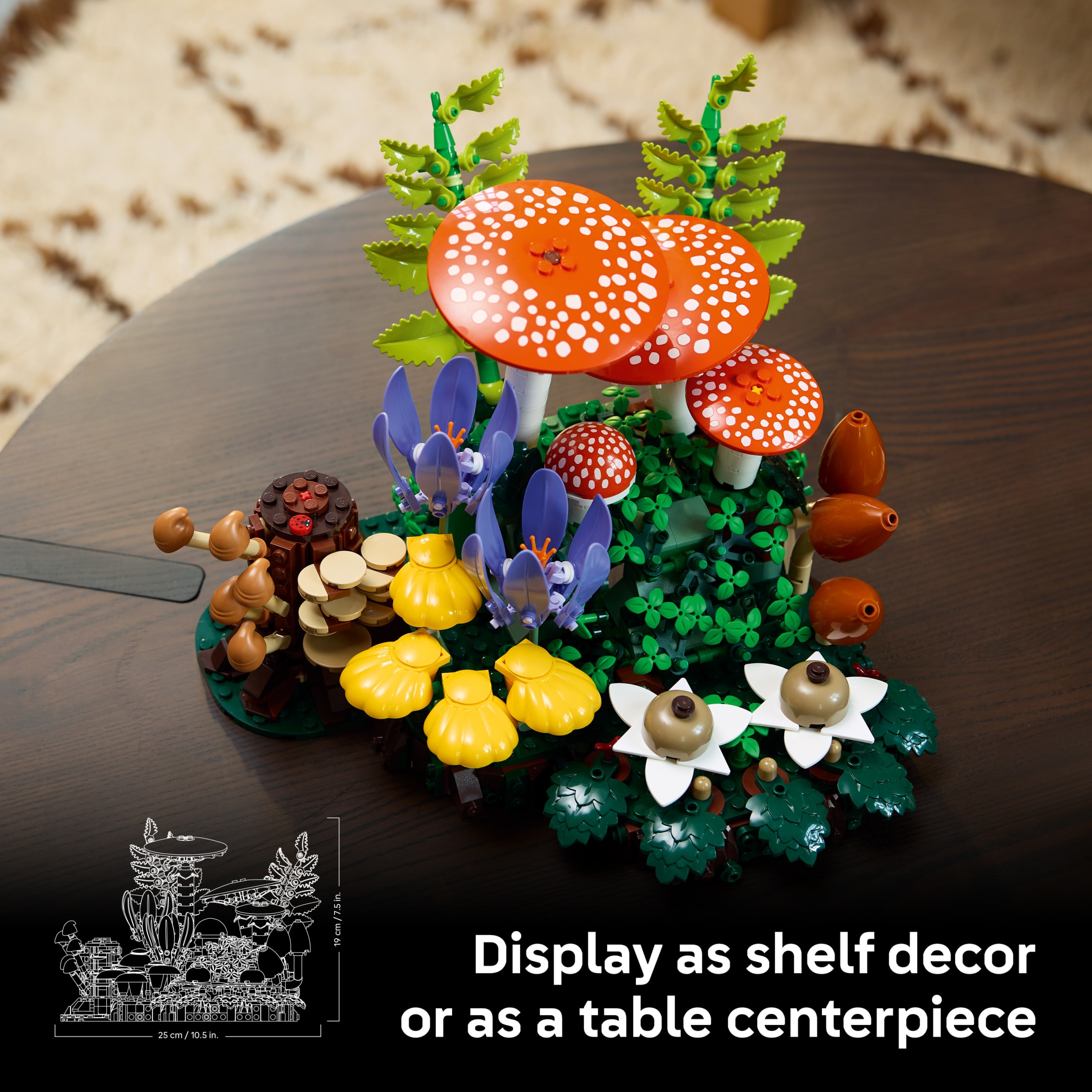 LEGO Botanicals Hongos del Bosque - Set de Construcción para Adultos, Mayores de 18 Años - Decoración de Hongos para el Hogar - Regalos para Mujeres y Hombres - Actividad Creativa - 11505 7