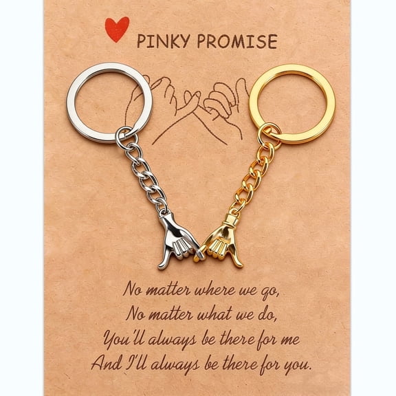 Tumao Valentines Day Gifts Keychain, Couple Gifts - Pinky Promise Keychain, Funny keychains, Valentines Day Gifts for Boyfriend Girlfriend