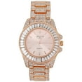 thumbnail image 2 of Women's Baguette Cut Iced Out Diamond Watch - Drop it Down with This Bling'ed Out Crystal Tennis Bracelet on Your Wrist Ladies! - ST10372MLA-TB (ST10372MLA Metal Rose Rose- TB), 2 of 8