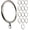 Satin Nickel, variant on 14-Pack Metal Flat Curtain Rings with Eyelets, 1.5-Inch Inner Diameter, Fits Up to 1.25-Inch Curtain Rods, Black